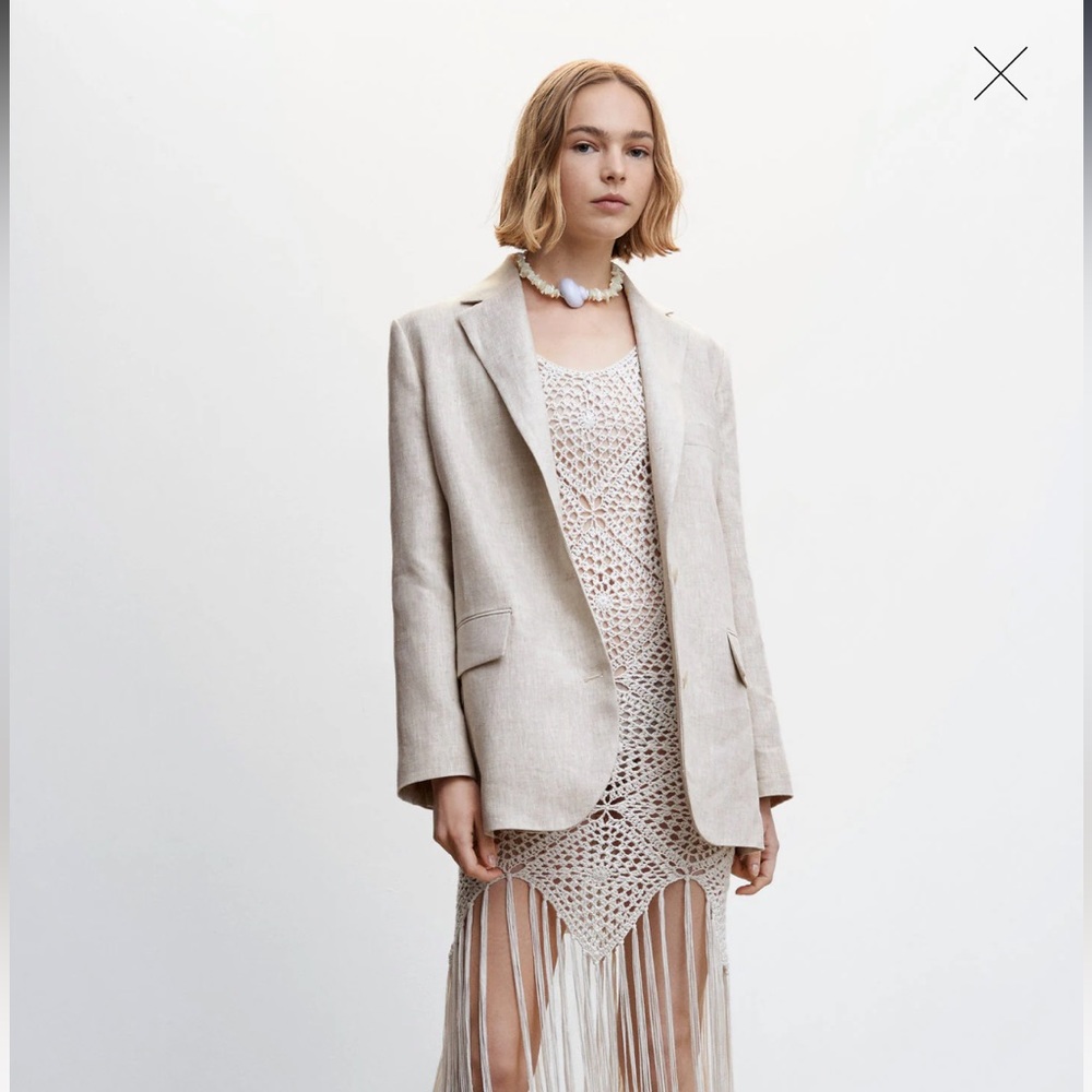 Classic oversized linen blazer